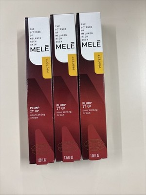 3 MELE Plump It Up Nourishing Facial Cream for Melanin Rich Skin  1.35 fl oz NEW