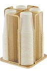 Paper Cup And Lid Holder Plastic Cup Storage Organizer 360rotating Coffee Cup Di