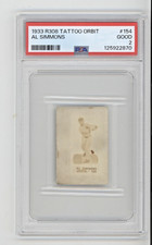 1933 Tattoo Orbit Gum Baseball R308 #154 Al Simmons Philadelphia PSA 2