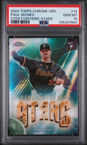 2024 Topps Chrome Update Stratospheric Stars #14 Paul Skenes RC PSA 10