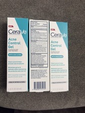 CeraVe Acne Control Gel 1.35 oz - 3 Pack w/AHA BHA exp 2027 /2028.