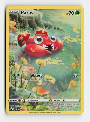 Paras GG32/GG70 SWSH Crown Zenith: Galarian Gallery Holo Ultra Rare Pokemon Card