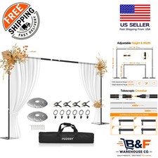 Space-Saving 8.5x10ft Backdrop Stand Kit with Secure Accessories for Stability