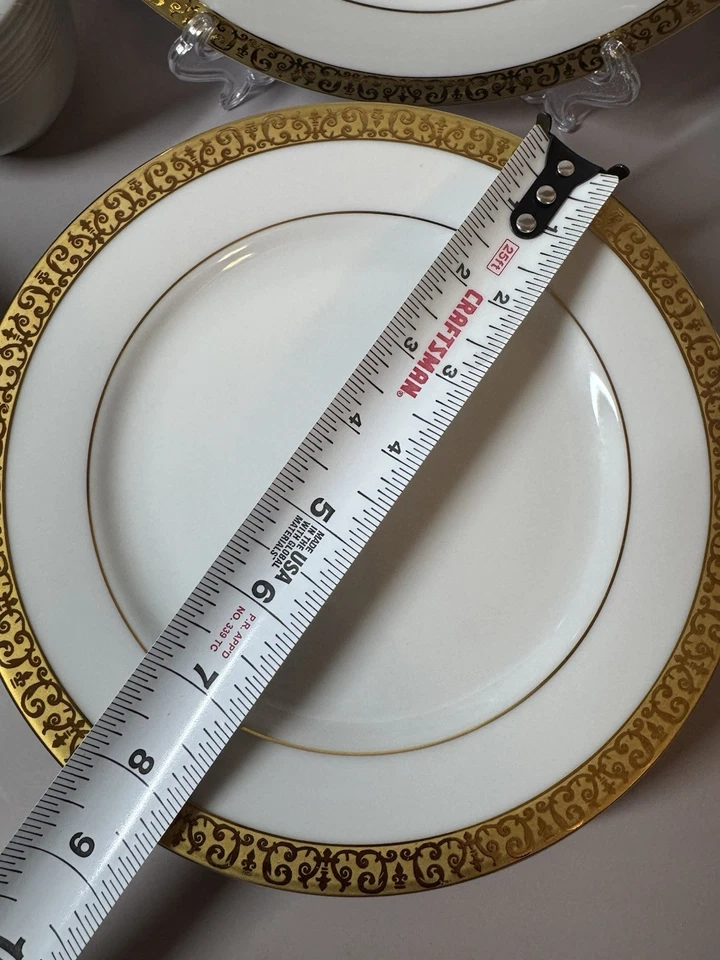 6pc Set 1991 Royal Gallery GOLD BUFFET Salad Plates 8.5" - Image 3 of 4