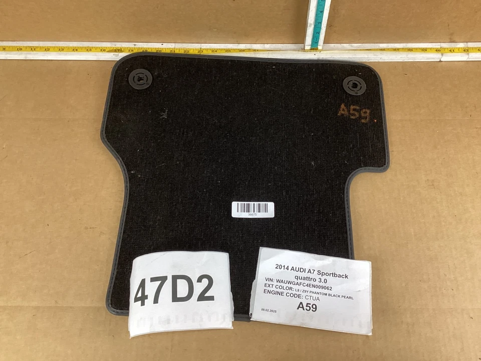 Audi A7 Quattro 2012-2018 parte trasera derecha segunda fila segundo piso alfombrilla revestimiento fabricante de equipos originales Foto 4 de 4