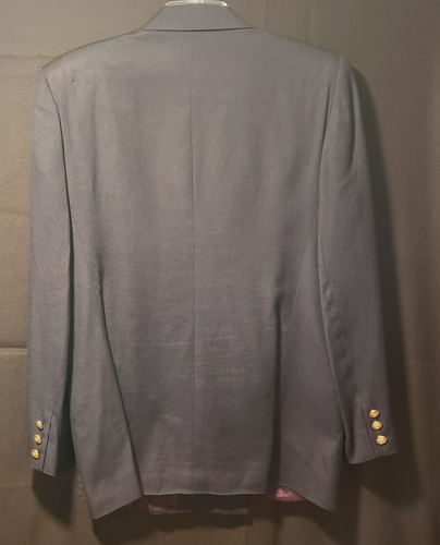 Talbots Black Linen Double Breasted Blazer size 12 - Picture 5 of 7