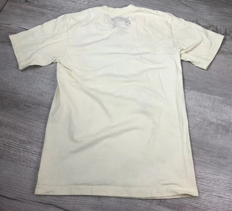 Vintage Volcom T Shirt Light Yellow Basic Tee Print Mens Size Small - Image 2 of 4