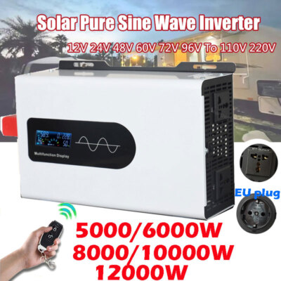 5000W 12000W Max 12V 24V 48V - 230V Reiner Sinus Spannungswandler Wechselrichter