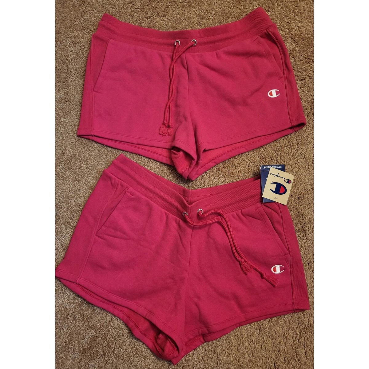 Champion Pink Fleece Shorts Lot Of 2- Champion Reverse Weave