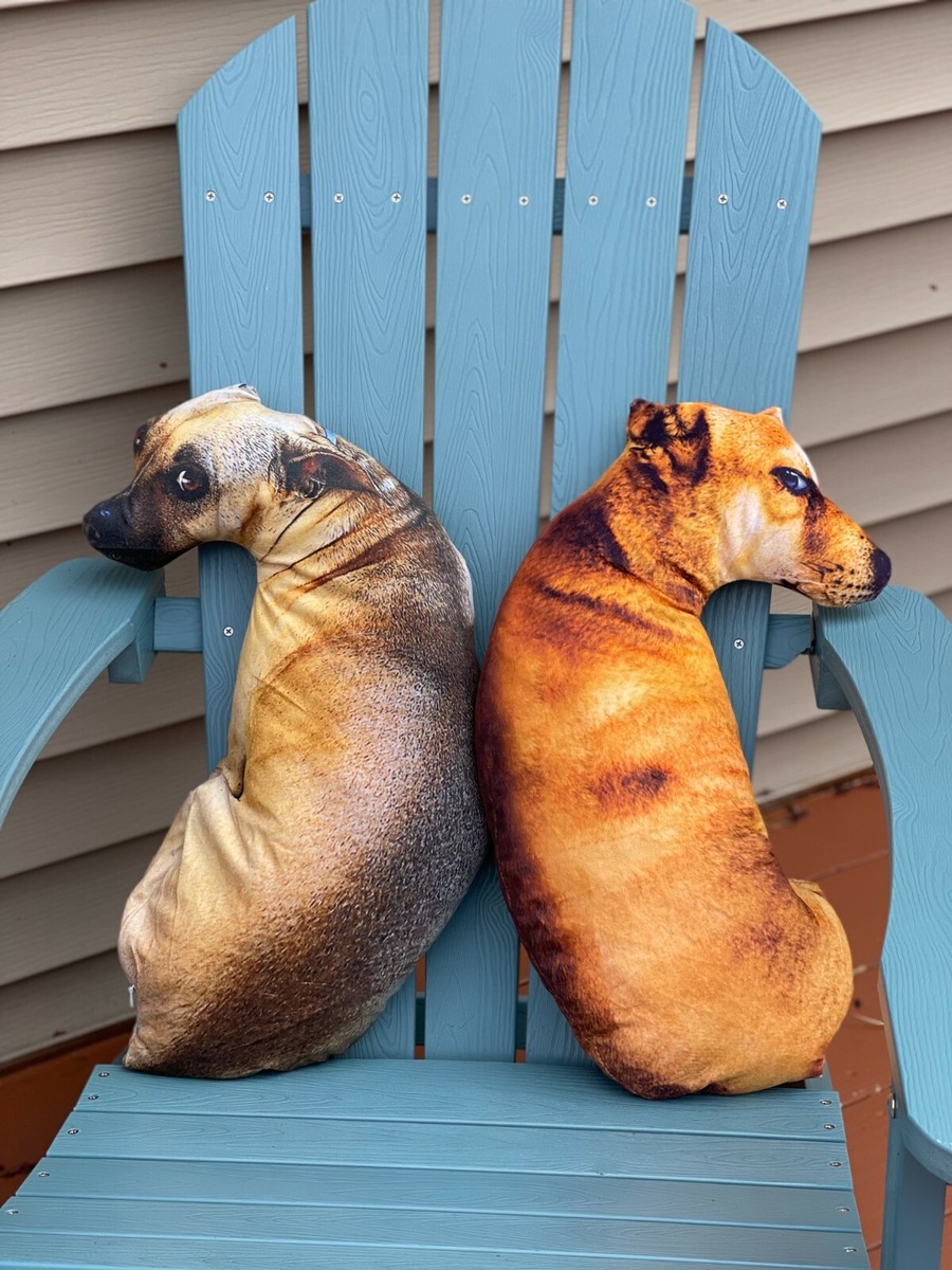 Farmhouse Creative 3D Dog Printed Throw Pillow Animal Shape Cushion 50cm  2pcs