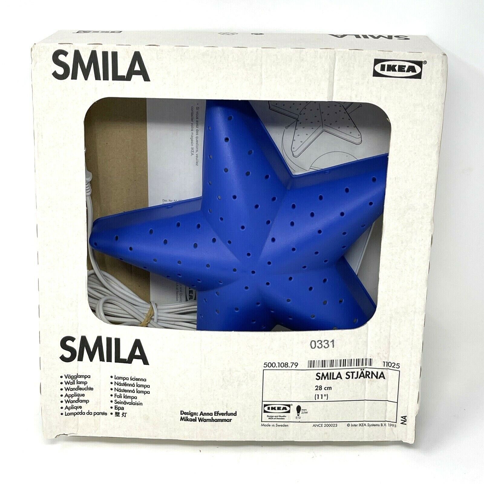 cursief Isoleren vergeven NOS Vintage Ikea Smila Stjarna Star Wall Hanging Light Night Light Glow Blue 10" | eBay cursief Isoleren vergeven NOS Vintage Ikea Smila Stjarna Star Wall Hanging Light Night Light Glow Blue 10" | eBay