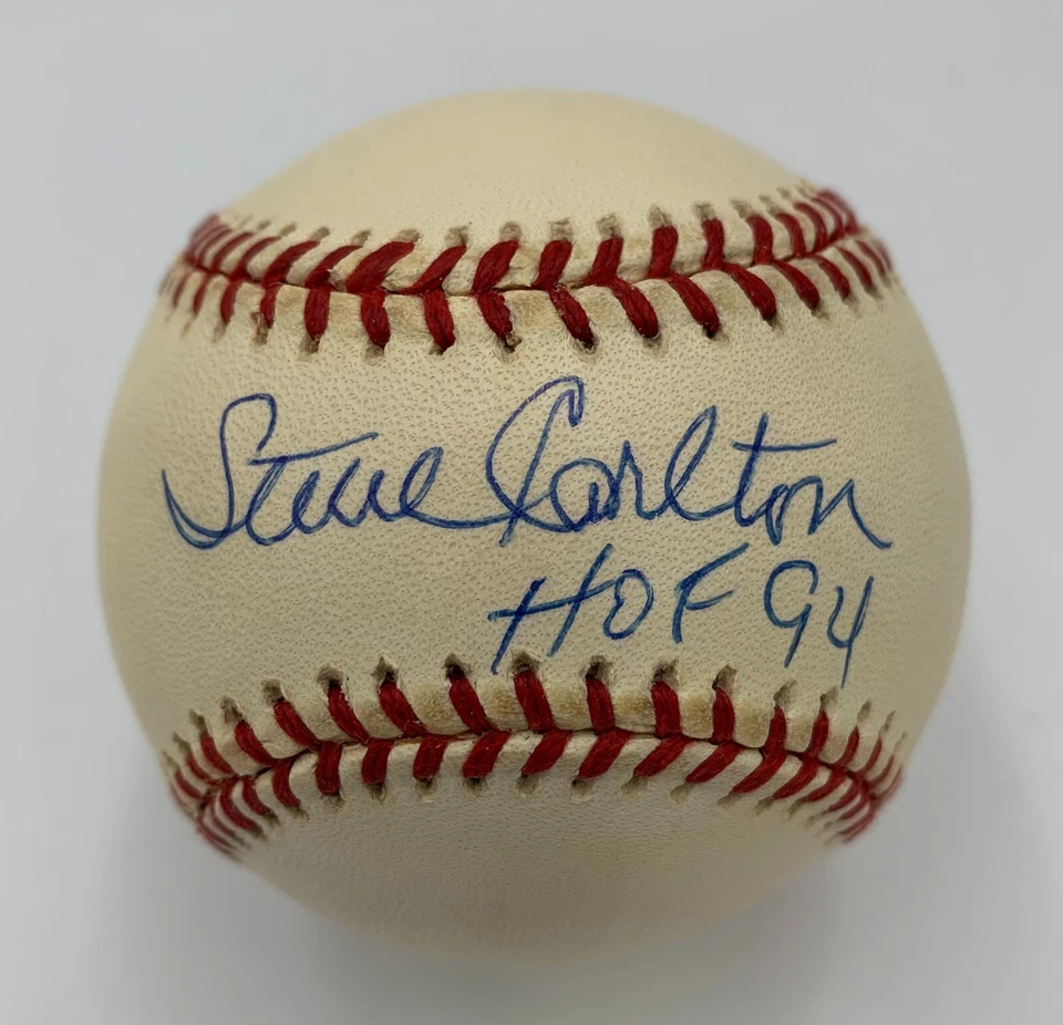 STEVE CARLTON signed/auto'd OFFICIAL NATIONAL LEAGUE RO-N Baseball HOF 94 - PSA - Image 2 of 4