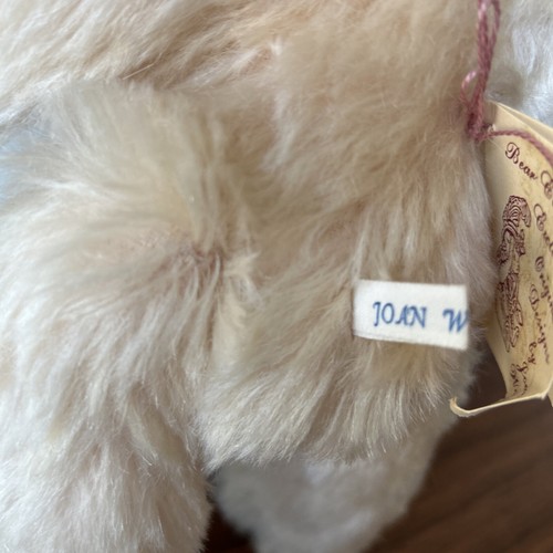 Joan Woessner voll beweglicher Mohair Bär mit signierten Etiketten Samantha 2002 - Bild 13 von 14