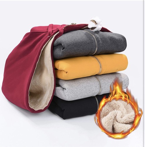 Women’s Casual Winter Sherpa Fleece Loned FullZip Sweatshirts Hoodie Jacket Coat - Picture 3 of 7
