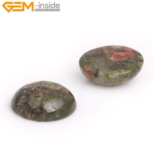 5Pcs CAB Cabochon Green Unakite Beads Natural Stone For Jewelry Making Pendant - Picture 21 of 50