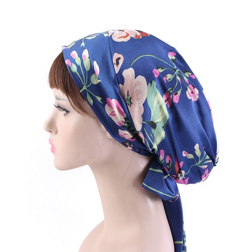 Women Satin Night Sleep Cap Hair Bonnet Hat Head Cover Chemo Cancer Caps Beanie - Picture 29 of 62