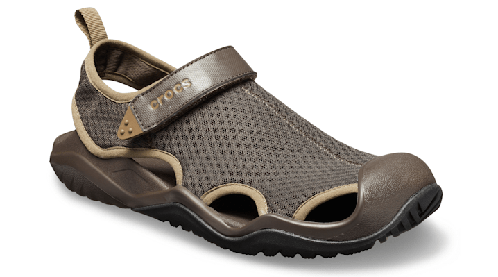 NWT Mens Crocs Swiftwater Mesh Deck Sandals 205289 Espresso Brown Crocs Men main image 3