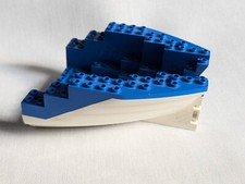 1x Lego Boot Rumpf Heck 14x12x5 weiß blau Piraten Schiff 6280 6053c02 6052c02