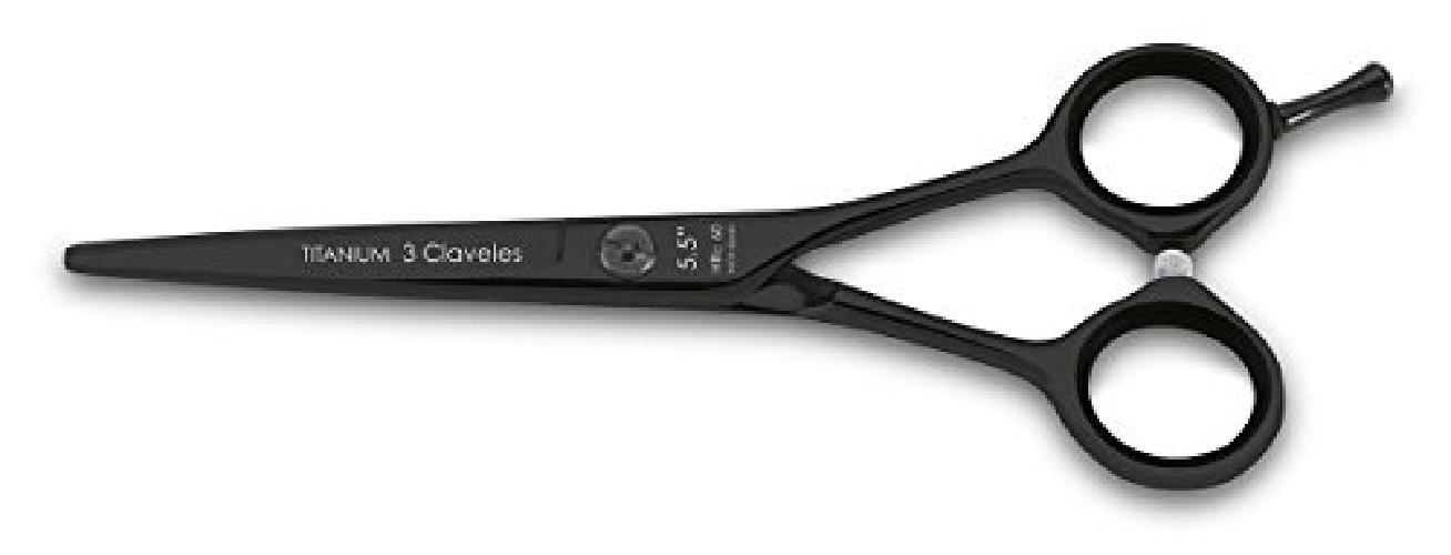 3 Claveles 12496 Tijera Peluquería Corte, Titanium de 5.5
