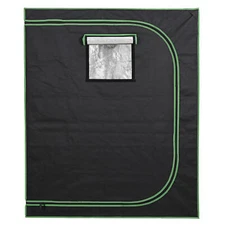 48"x24"x60" Hydroponic Grow Tent with Observation Window Floor Tray for Plant 