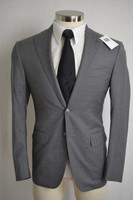 (36s) Eidos Napoli Men's Gray Pinstripe Slim Flat Front 2 Piece Suit (33x35) (36s) Eidos Napoli Men's Gray Pinstripe Slim Flat Front 2 Piece Suit (33x35)