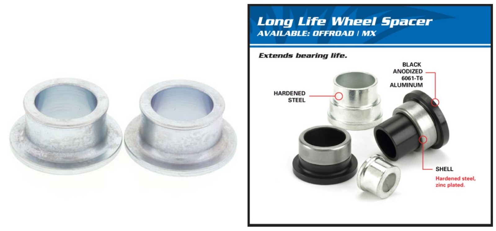 Kit entretoises roue arrière All Balls 11-1036 pour rouler sur circuit avec votre KX100