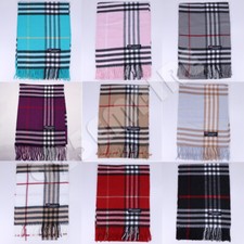Men's 100 CASHMERE Scarf Vintage Big Plaid Design Super Soft