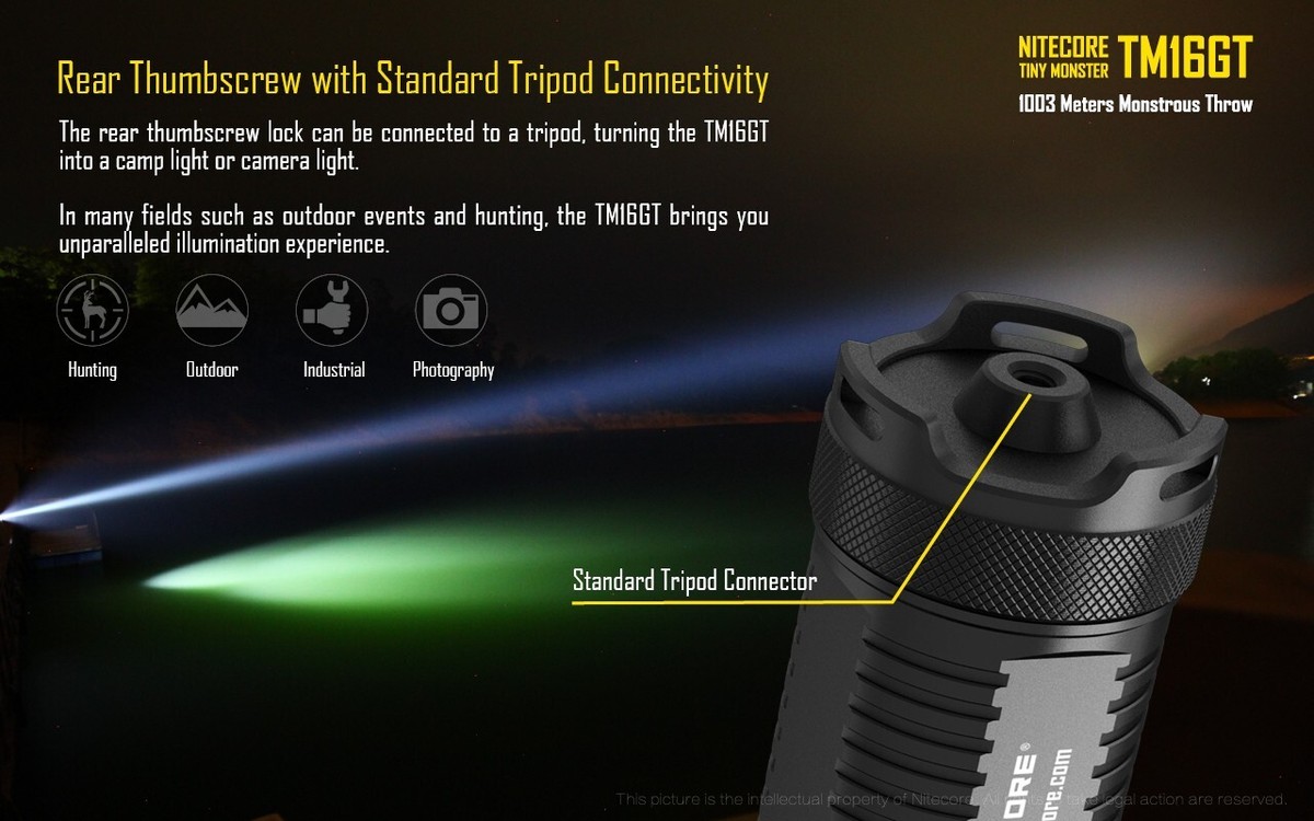 🔦 Nitecore TM16GT (Grand Throw) Tiny Monster 3600 lumens (Turbo
