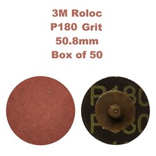Genuine 3M Roloc 50.8mm / 2 Inch Disc P180 Grit 777F  Box of 50
