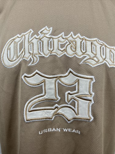 Vintage LADA Urban Wear Chicago Michael Jordan 23 Tan Graphic T Shirt Mens SZ XL - Picture 5 of 23