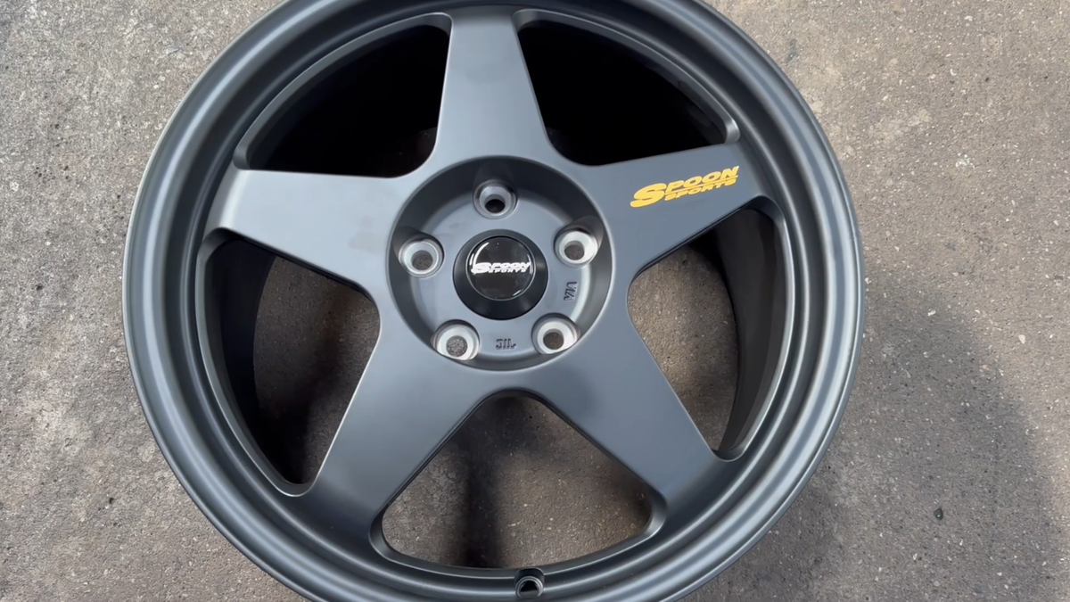 New 17x7.5J 17x8.5J OVERDRIVE SPOON SPORT BLACK (4 Wheel) HONDA