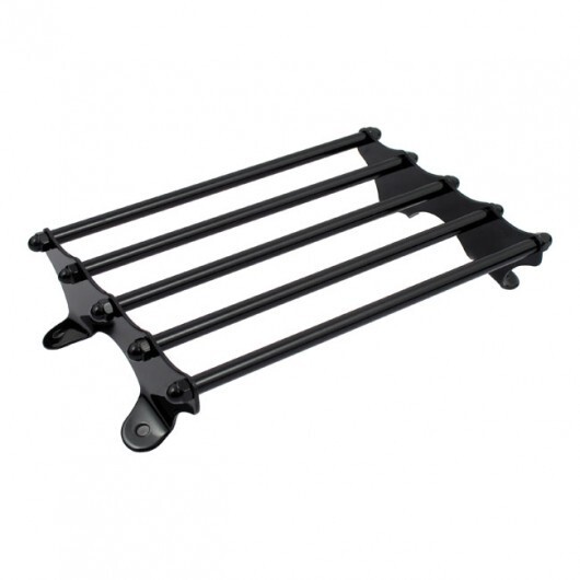 Porte-bagages Paughco Old Style noir pour Harley Big Twin 1941-1957