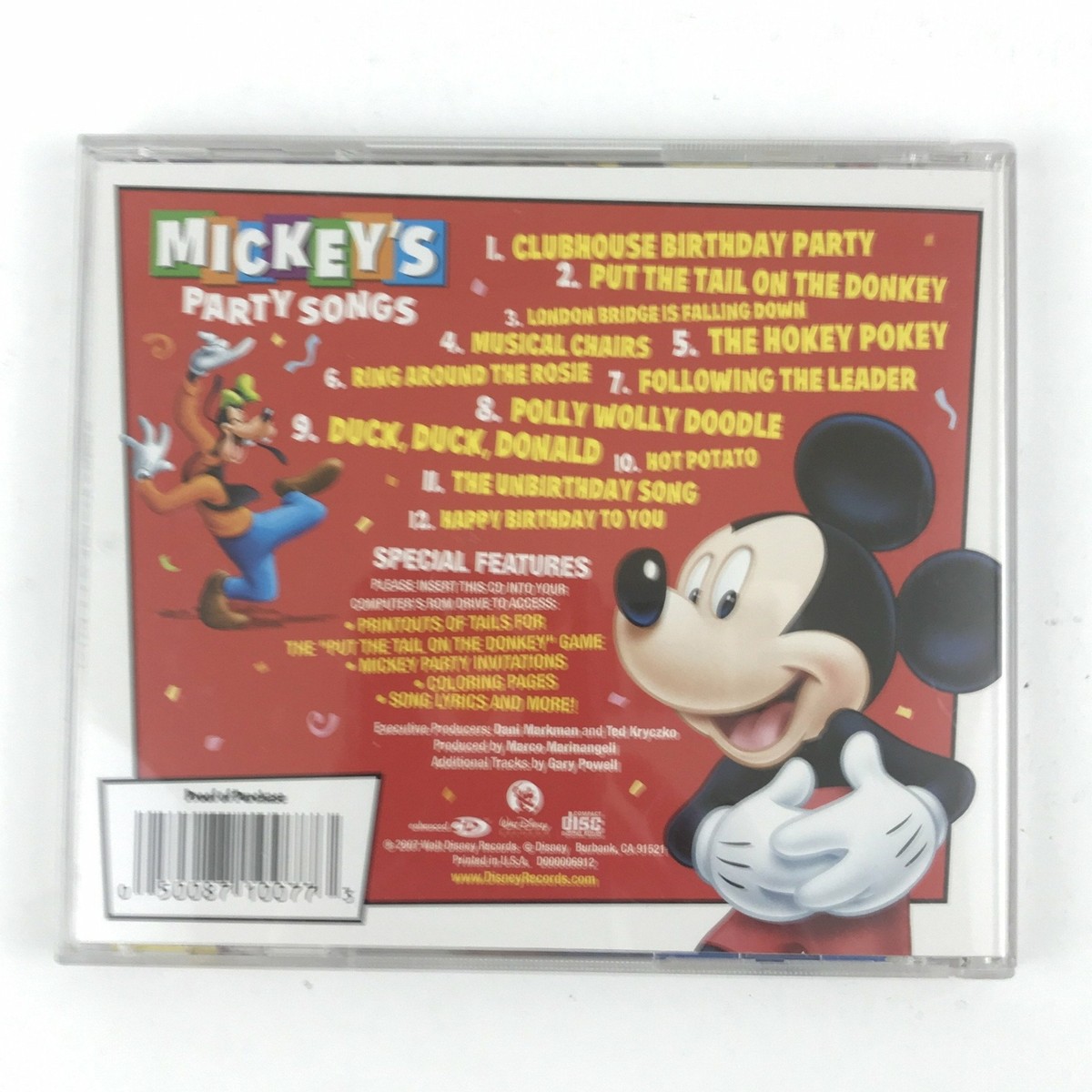 Mickeys Party Songs (CD, Walt Disney Records) 50087100773| eBay