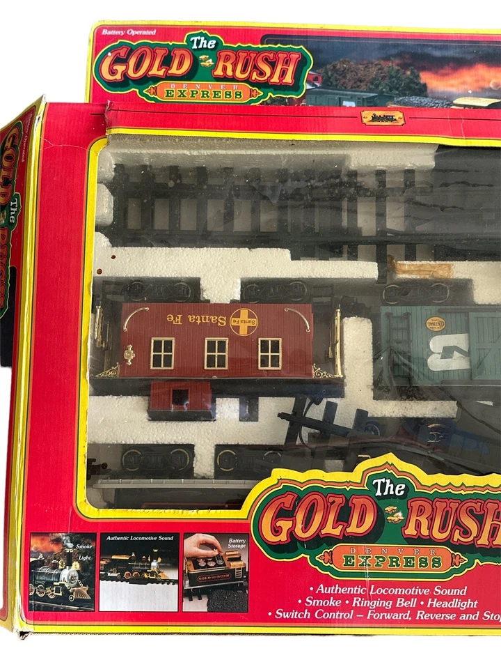 Vintage Escala G Nuevo Brillante No. Juego de tren 186 "The Gold Rush Denver Express" Foto 2 de 4