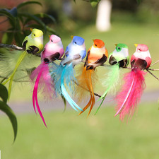 Artificial Birds Fluffy Feather Simulation Foam Ornaments for DIY Craft Wedding