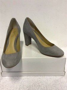 light grey suede pumps