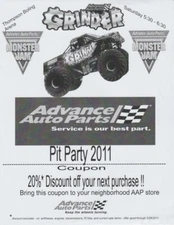 2011 "Grinder" Advance Auto Parts Monster Truck Knoxville Copy Paper Handout