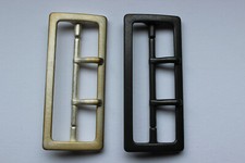 G&uuml;rtelschnalle, G&uuml;rtelschlie&szlig;e, Metall, Doppeldorn, versch. Farben, Gr&ouml;&szlig;e 60 mm