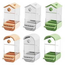 Transparent Automatic Bird Feeders with Standing Perch Easily to Install