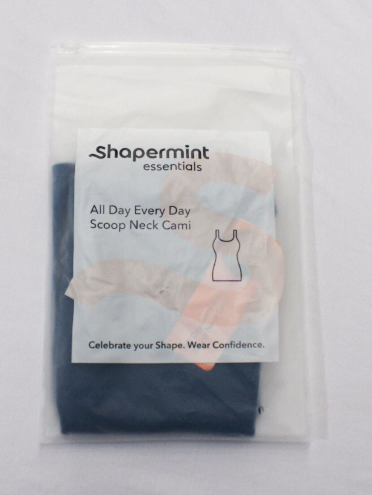 Shapermint Essentials All Day Every Day Scoop Neck Cami in Black Size XL  for sale online