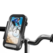 360° Rotating 7in Cell Mobile Phone Holder Bag Case Motorcycle Handlebar Mount