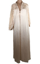 Vintage Lily of France Peignoir Nightgown Robe pink lace silky sissy size S