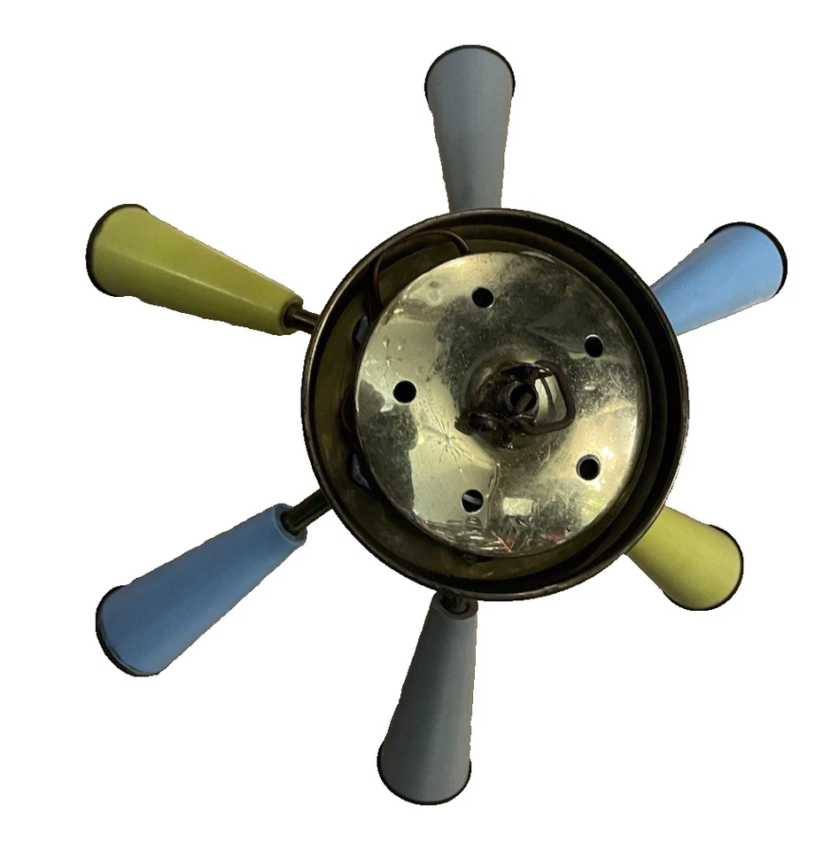 50er 60er KRONLEUCHTER bunt, Spinne Spider SPUTNIK tütenlampe RETRO VINTAGE - Bild 2 von 3