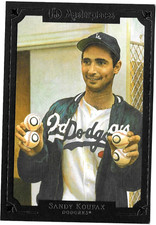 SANDY KOUFAX 2007 UD MASTERPIECES FRAMED BLACK JUMBO 5X7 BOX TOPPER BV$30.00!!!!