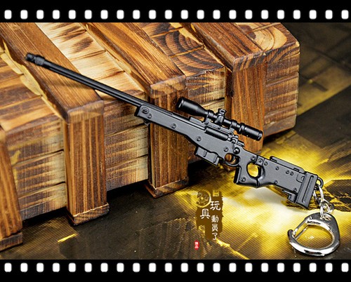 Mini gun model 98k carbine AWP sniper AK47 alloy keychain pendant soldier access - Picture 20 of 47
