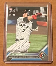 2023 TOPPS NOW WBC-70 KAZUMA OKAMOTO - NUMBERED 39/49 BLUE PARALLEL