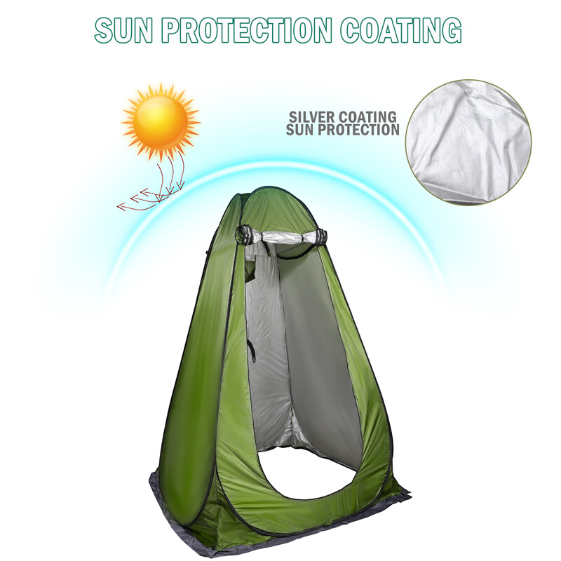 Pop Up Shower Tent Outdoor Privacy Tent Camping Shower Toilet w/ 40L