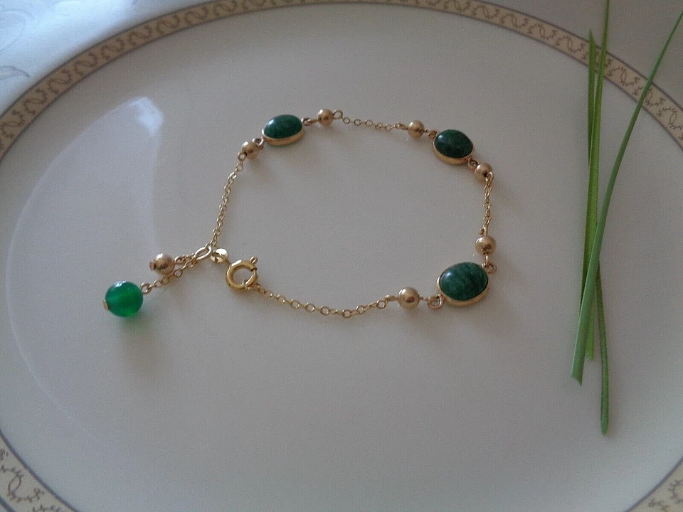 Aventurin Armband 14K Gold Filled Edelstein Armband Gold - Bild 4 von 4