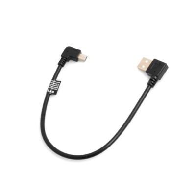 Mini USB Kabel 90° rechts gewinkelt Winkelstecker auf USB A (male) links 26cm