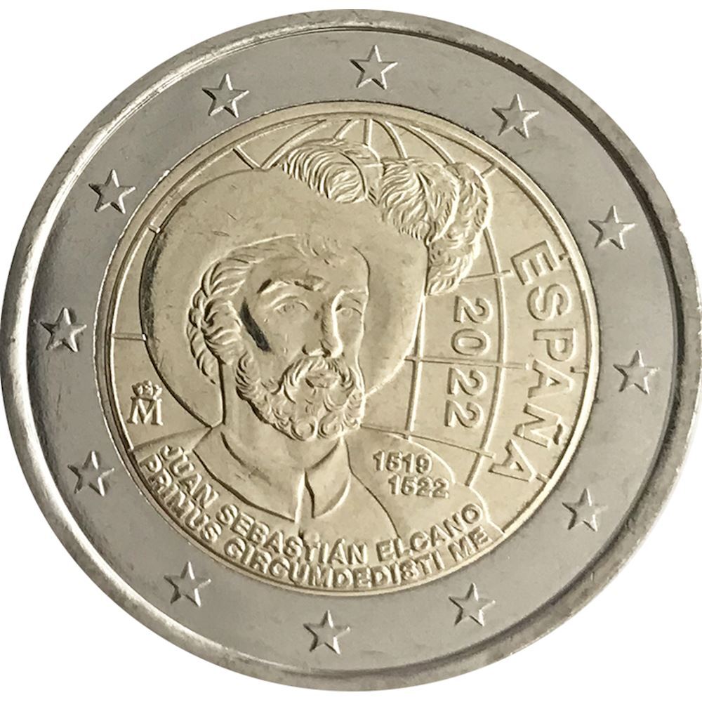 2 euros Espagne 2022 V centenaire du tour du monde